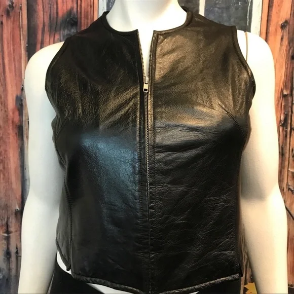 Wilsons Leather Cropped Vest - Picture 1 of 7